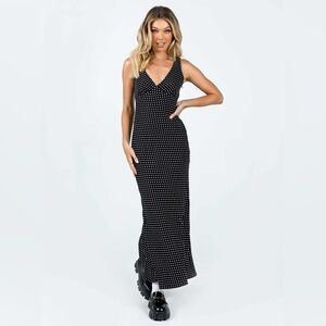 NWT Princess Polly Nellie Maxi Dress - Black Polka Dot - Women's Size 12